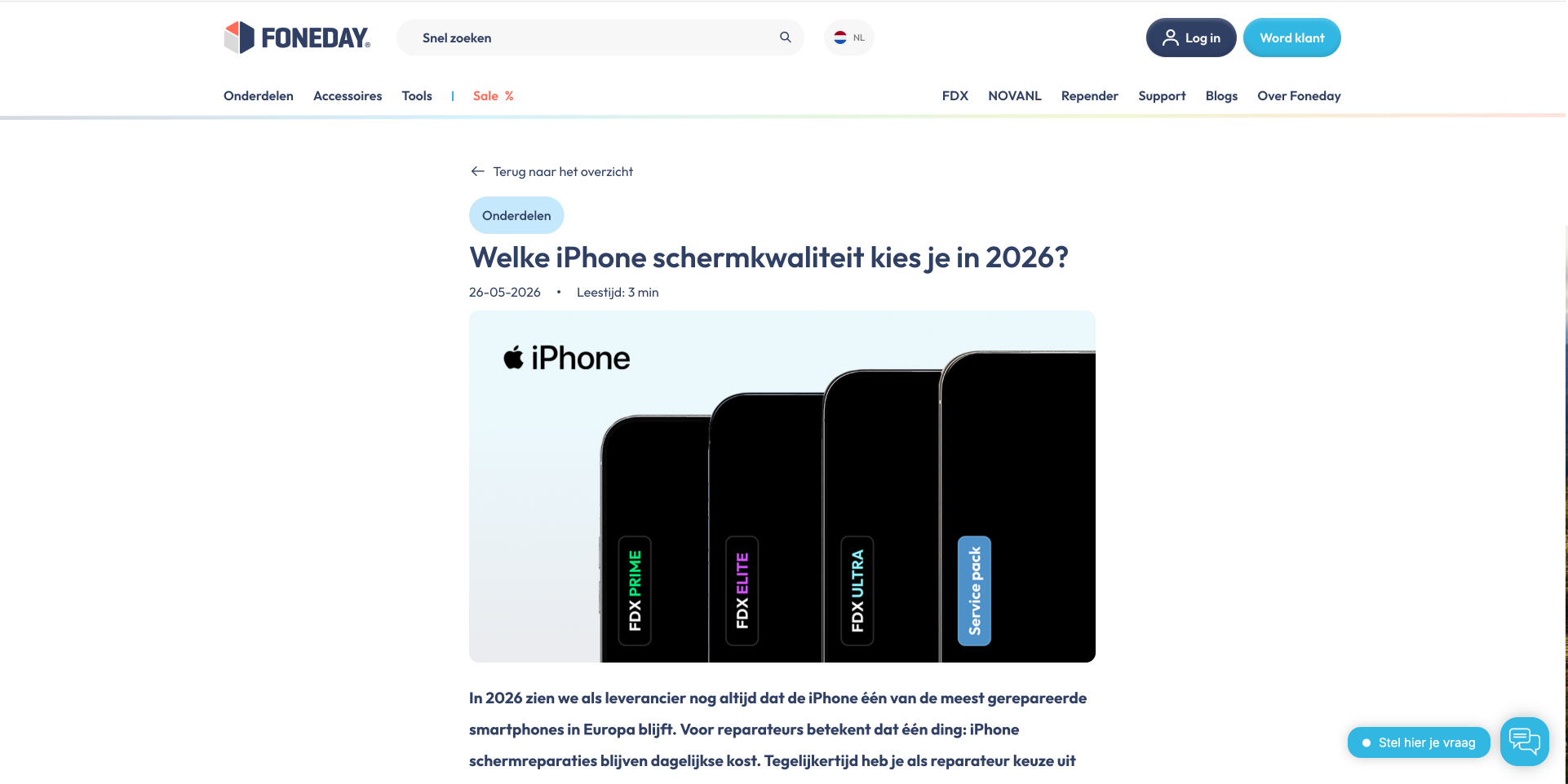Foneday – blogsysteem